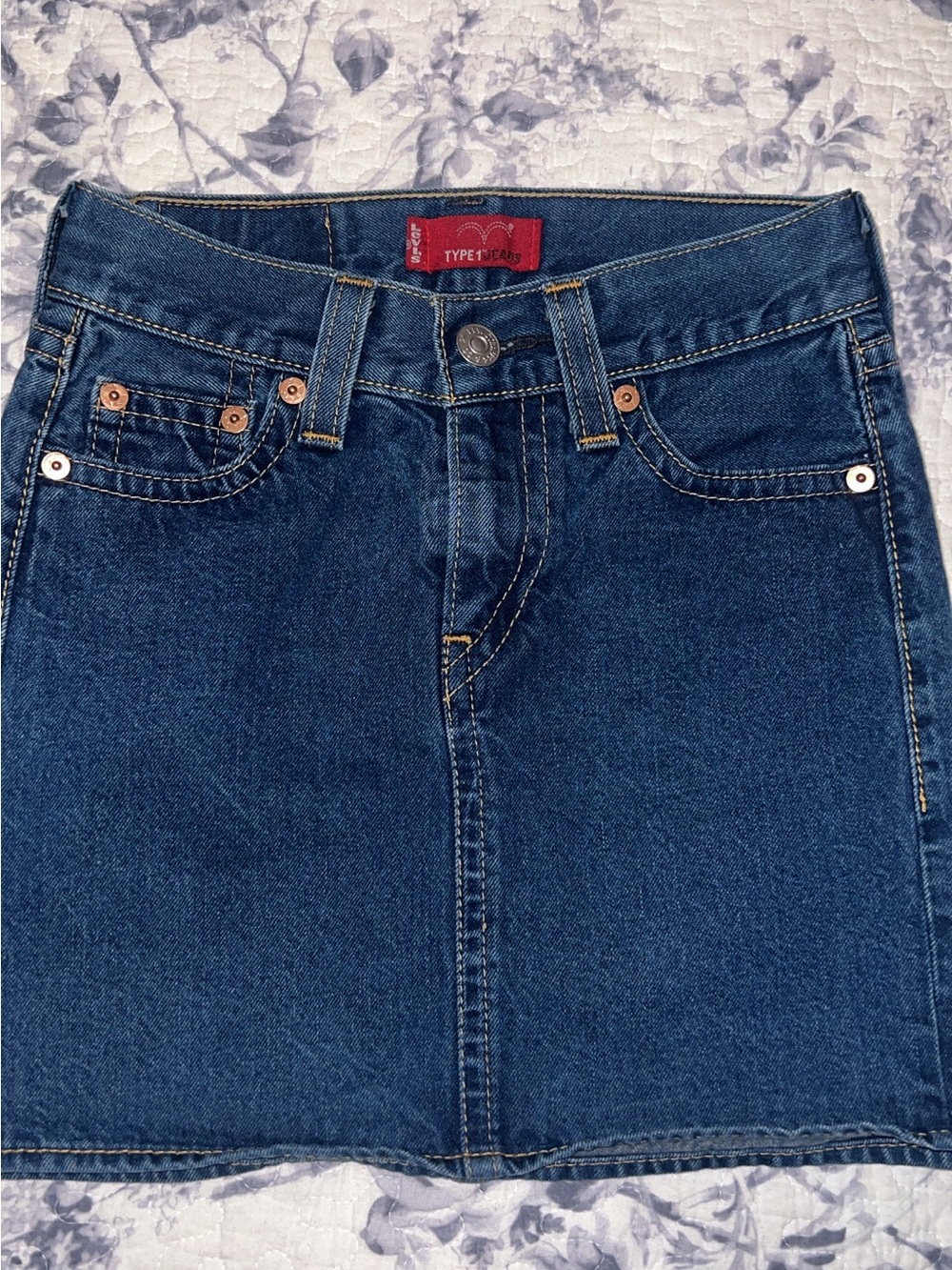 Levi's Dark Blue Denim Mini Skirt